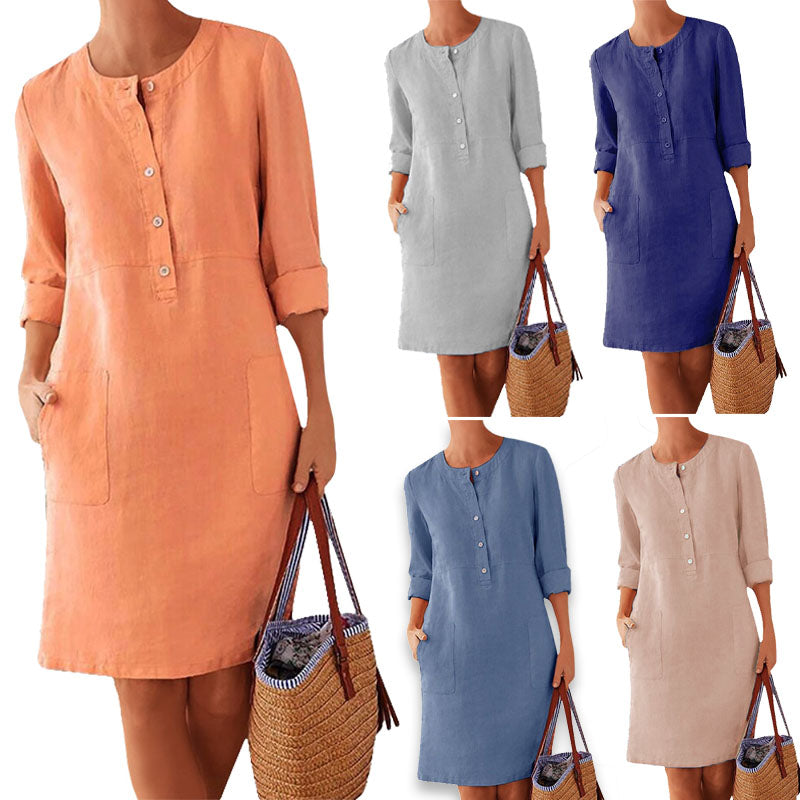 Autumnal dress in warm colours – Nika