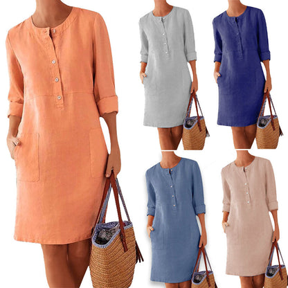 Autumnal dress in warm colours – Nika
