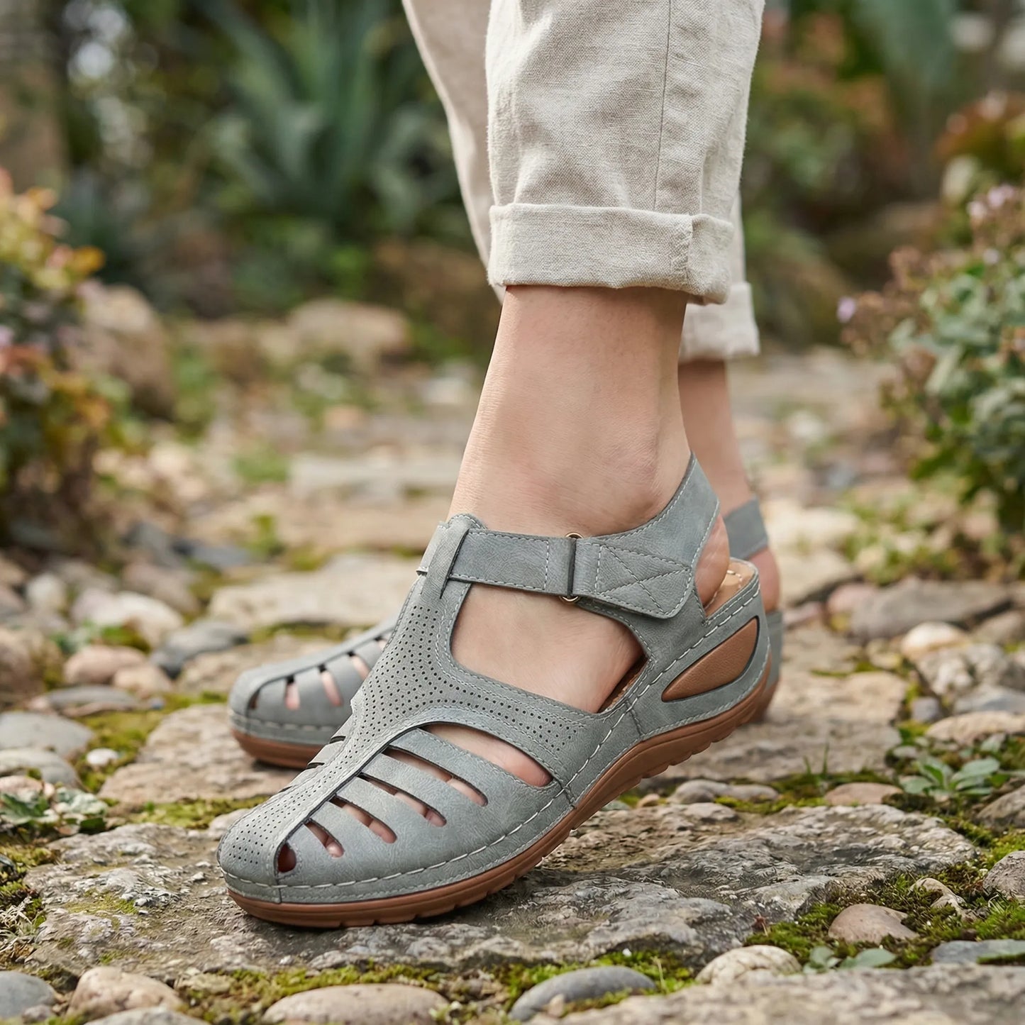 Supportive Closed-Toe Sandals - Marta