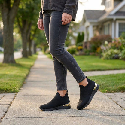 Supportive Knit Sock-Style Sneaker - Hazel