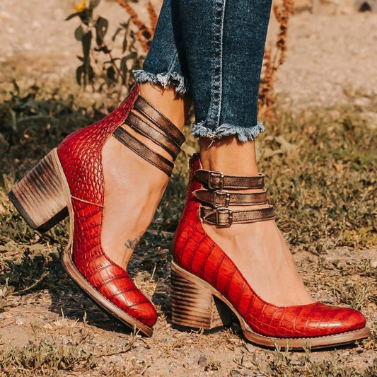 Autumnal & stylish women's leather shoes with slip-resistant sole – Amalia