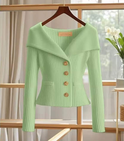 Taillierte Kurze Strickjacke - Cosima