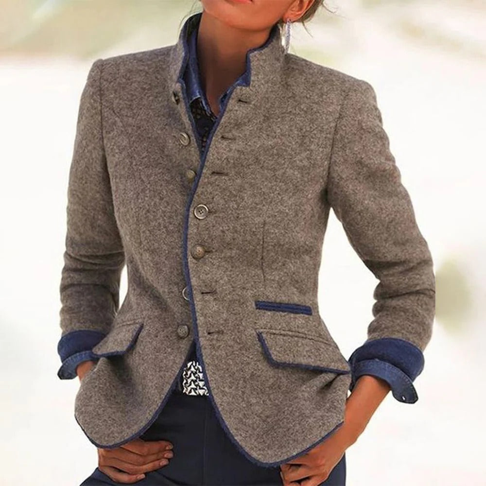 Taillierter Damenblazer Mit Stehkragen - Eliana