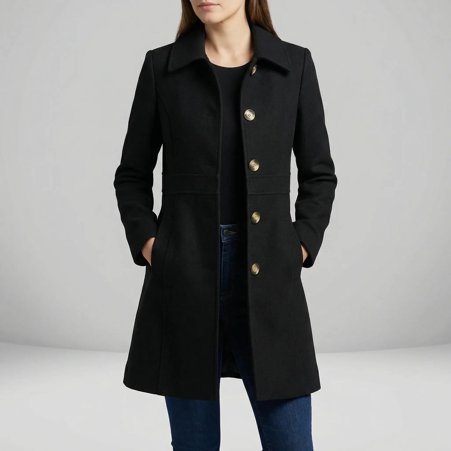 Tailored A-Line Coat - Cecile