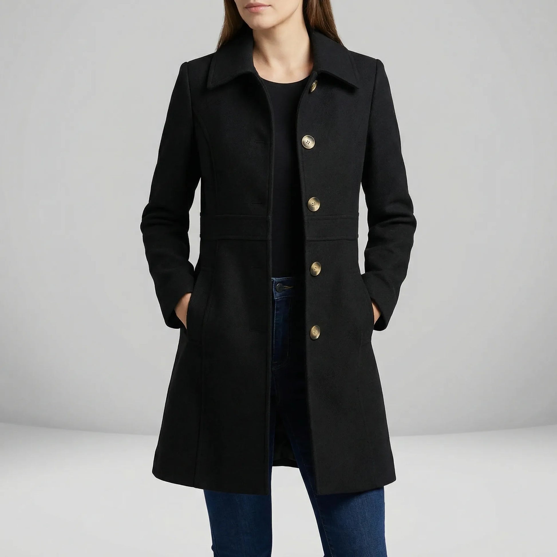 Tailored A-Line Coat - Cecile