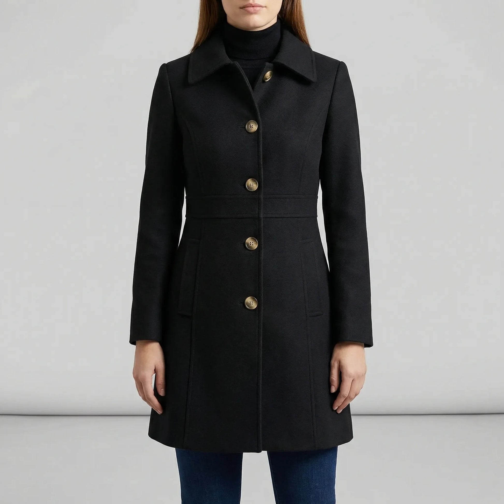 Tailored A-Line Coat - Cecile
