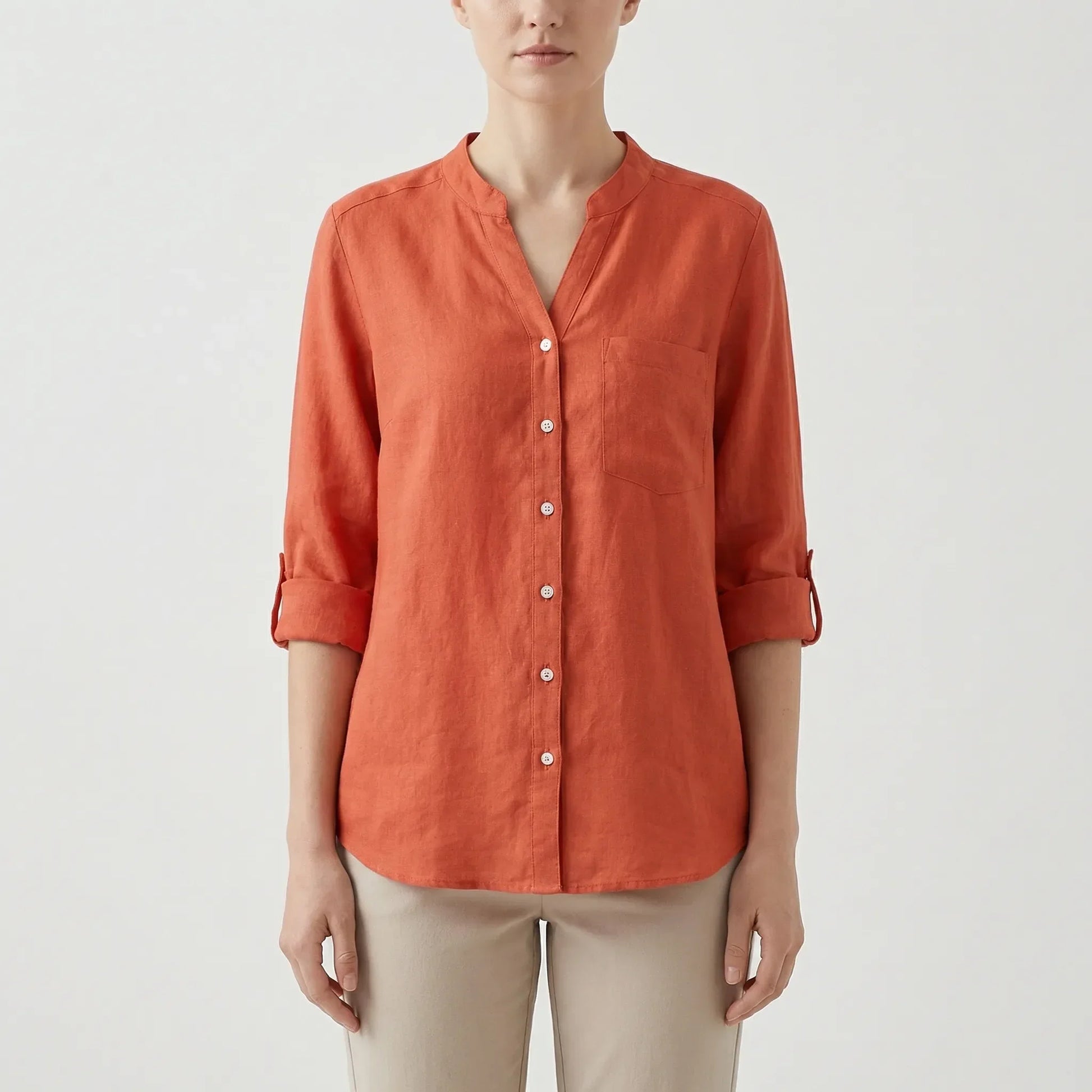 Tailored Button-Up Summer Shirt - Esther