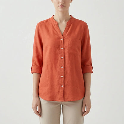 Tailored Button-Up Summer Shirt - Esther