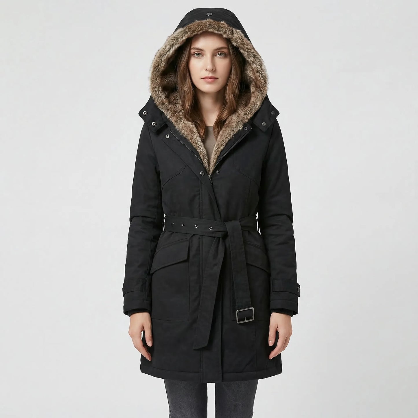 Tailored Hooded Winter Parka - Belinda