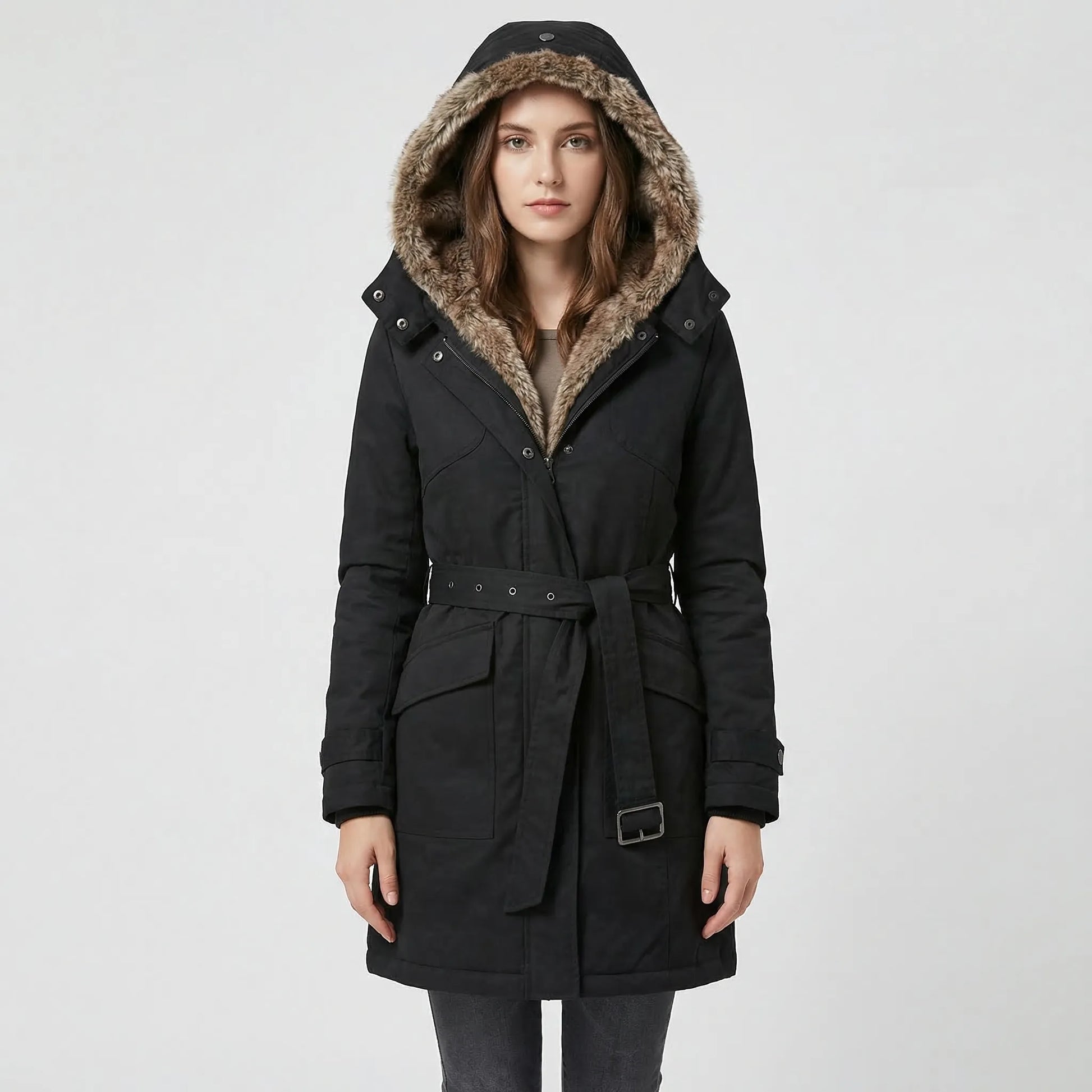 Tailored Hooded Winter Parka - Belinda