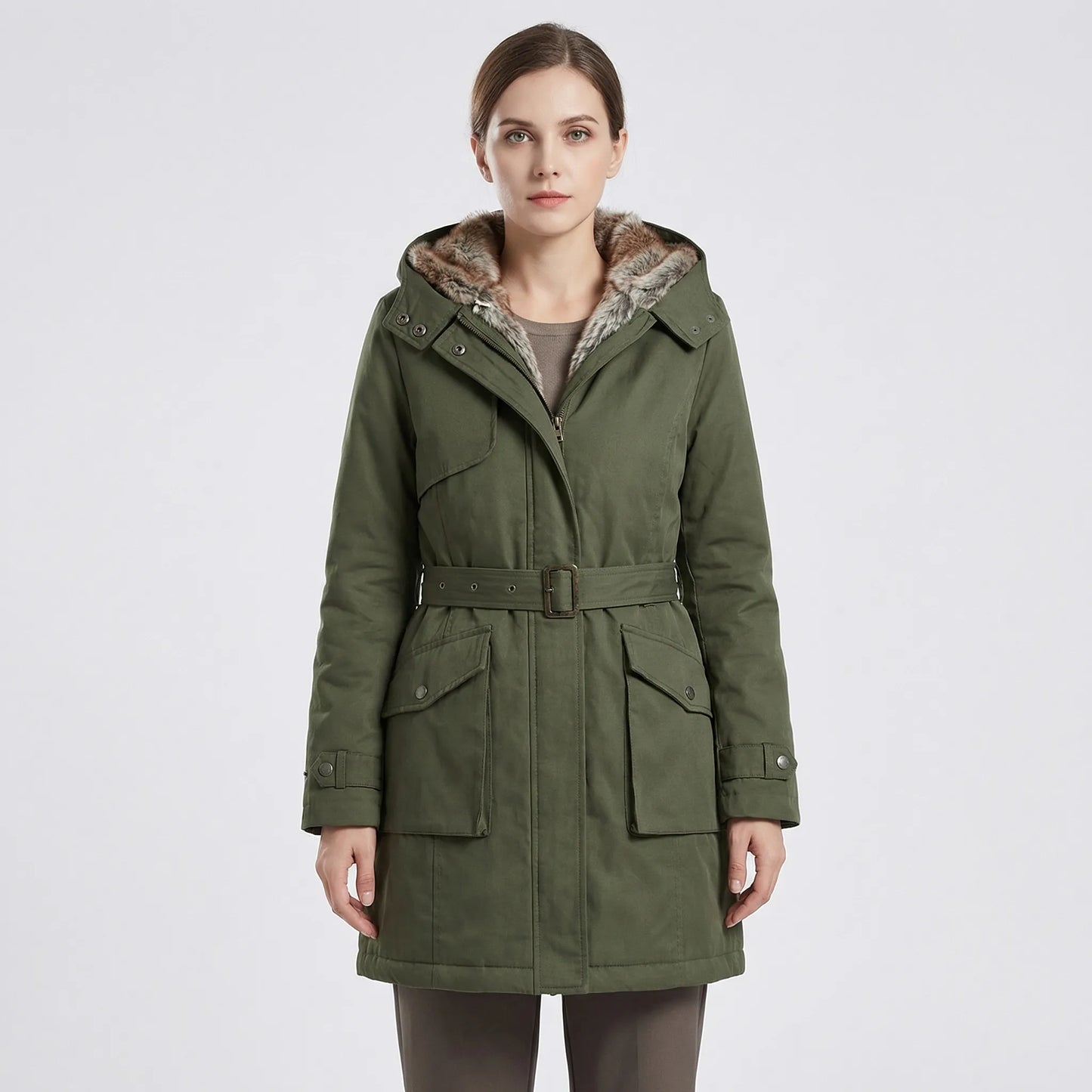 Tailored Hooded Winter Parka - Belinda