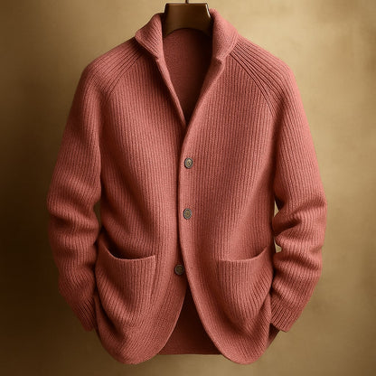Tapered Shawl Collar Cardigan - Abraham