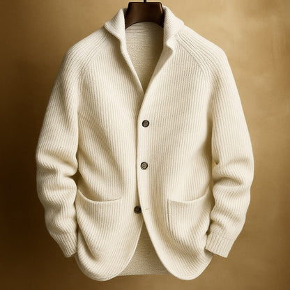 Tapered Shawl Collar Cardigan - Abraham