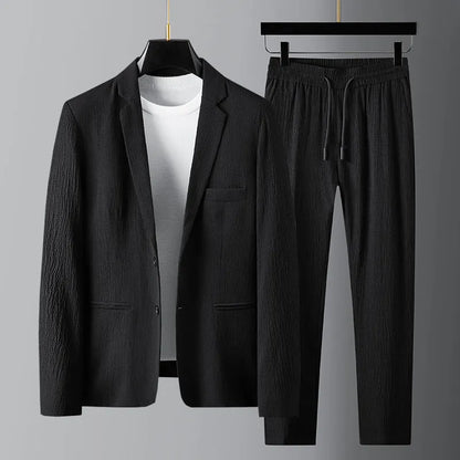 Textured Blazer And Trouser Two-Piece Set - Harvey