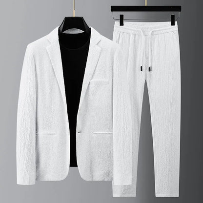 Textured Blazer And Trouser Two-Piece Set - Harvey