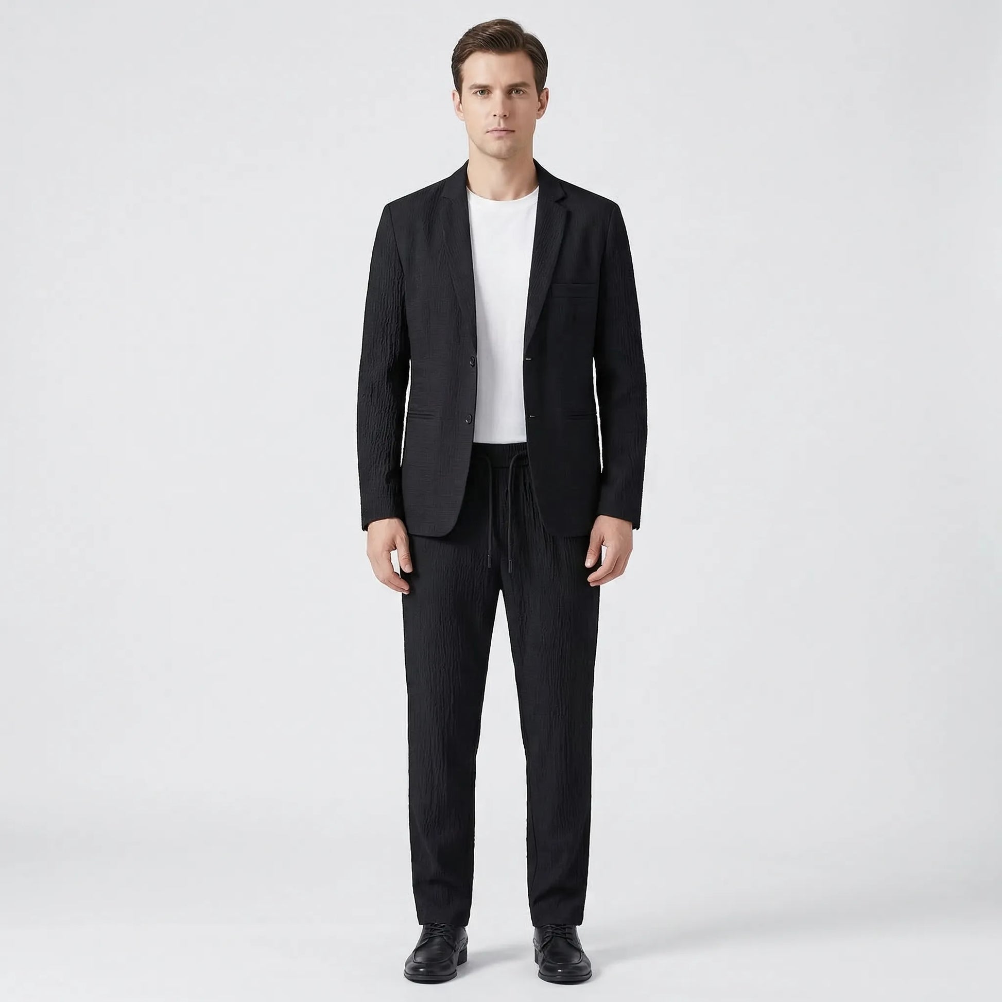 Textured Blazer And Trouser Two-Piece Set - Harvey