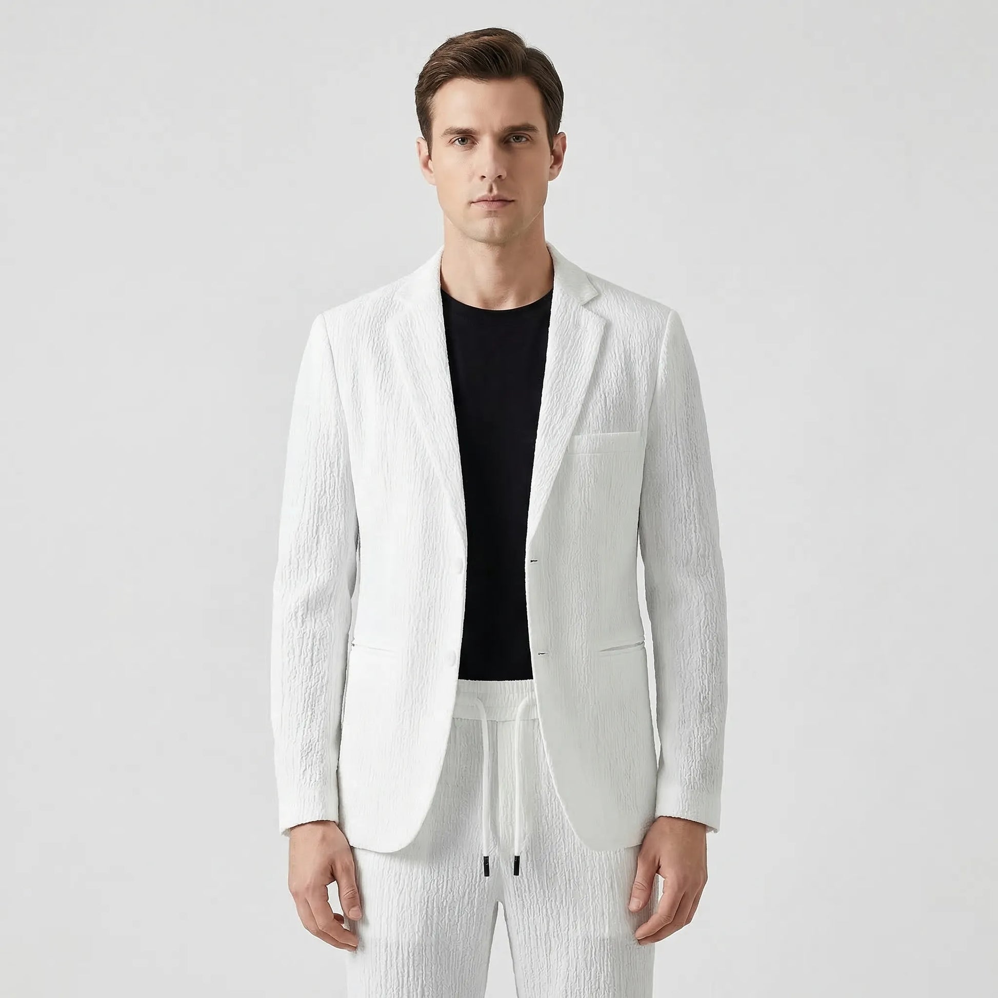 Textured Blazer And Trouser Two-Piece Set - Harvey