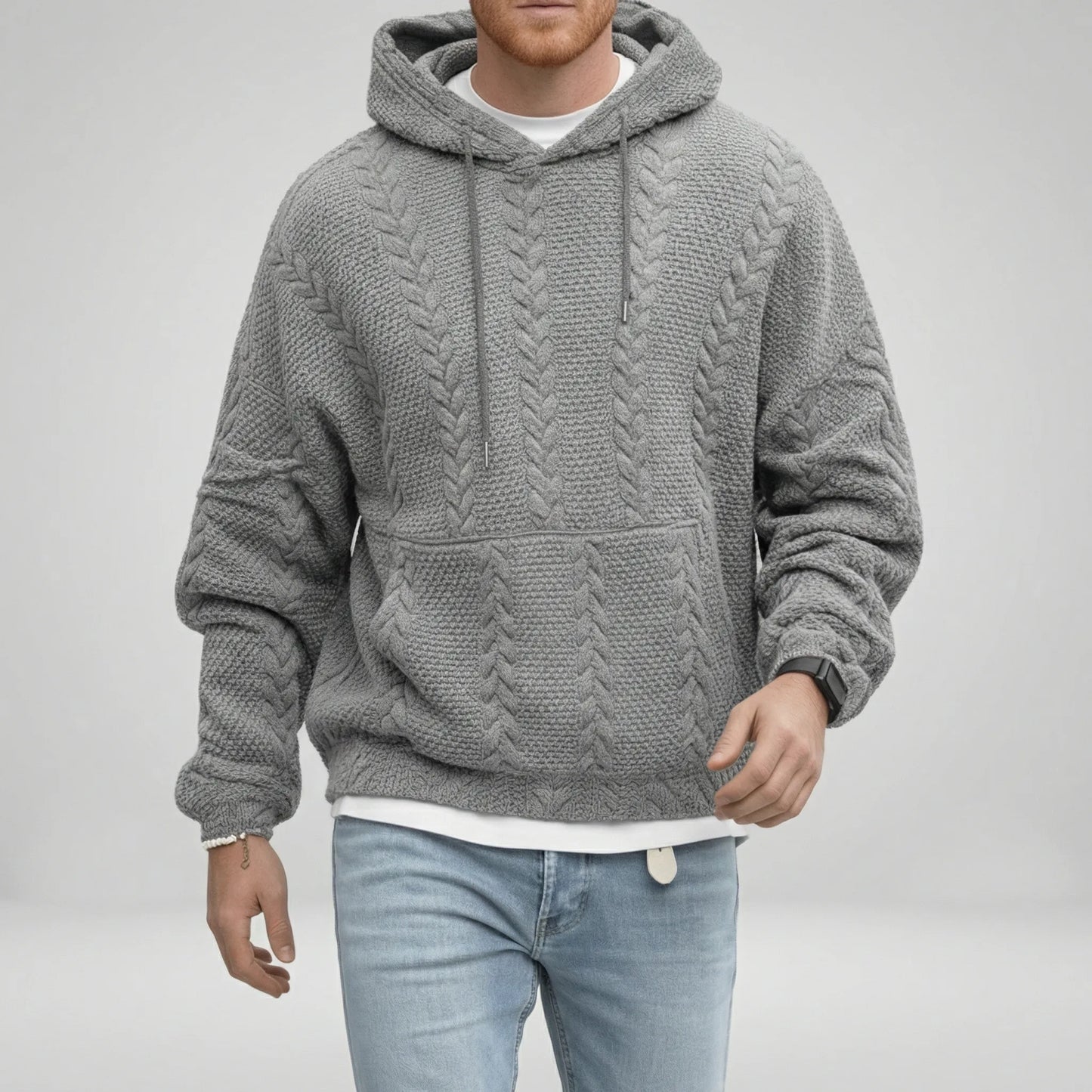 Textured Hooded Jumper - Carlos