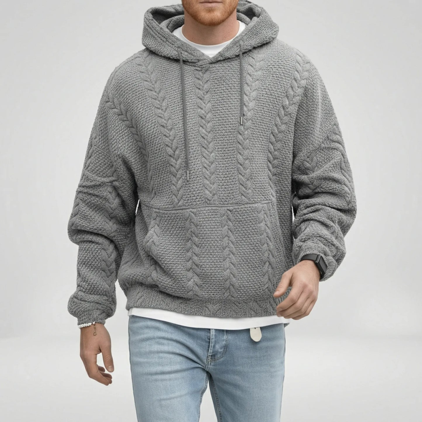 Textured Hooded Jumper - Carlos
