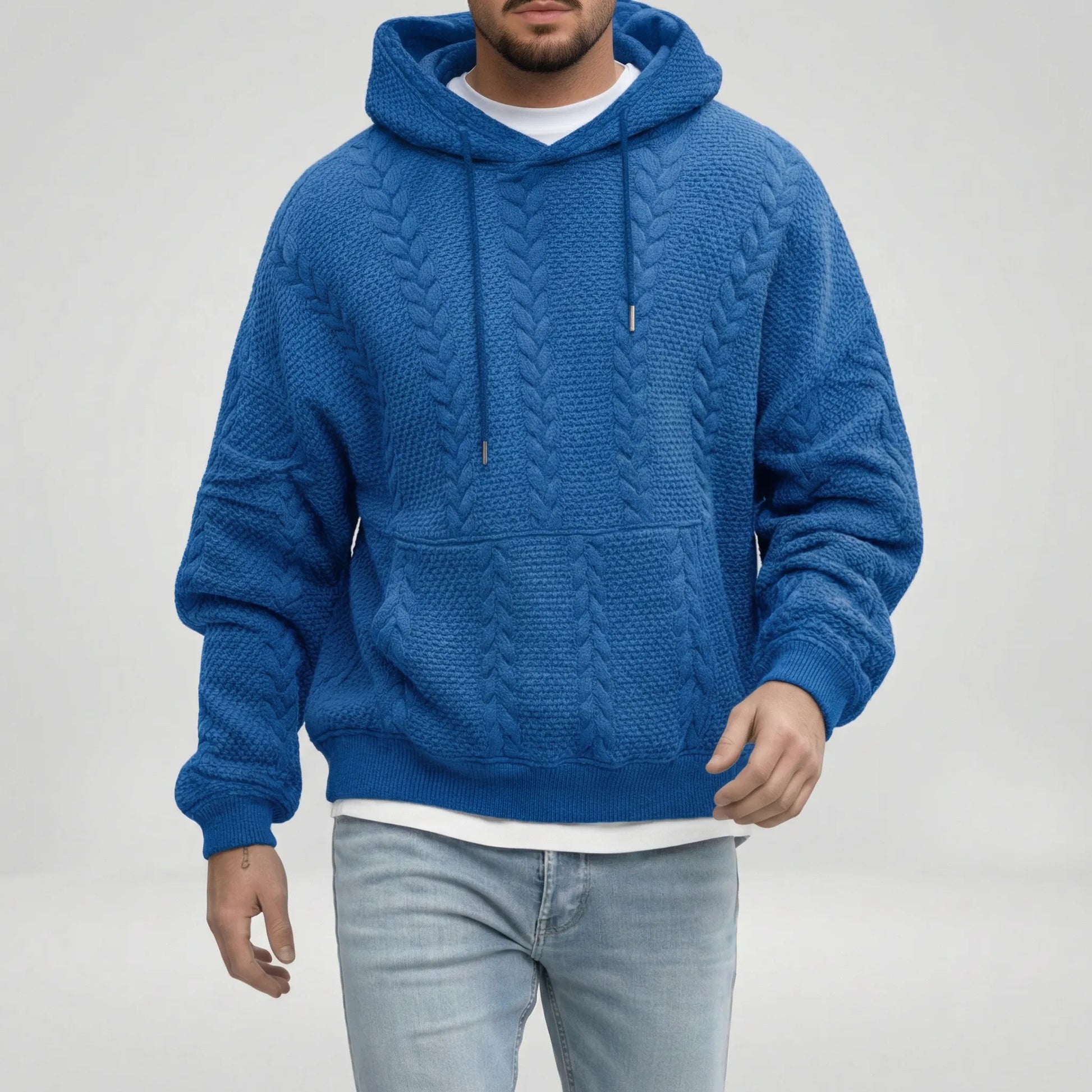 Textured Hooded Jumper - Carlos