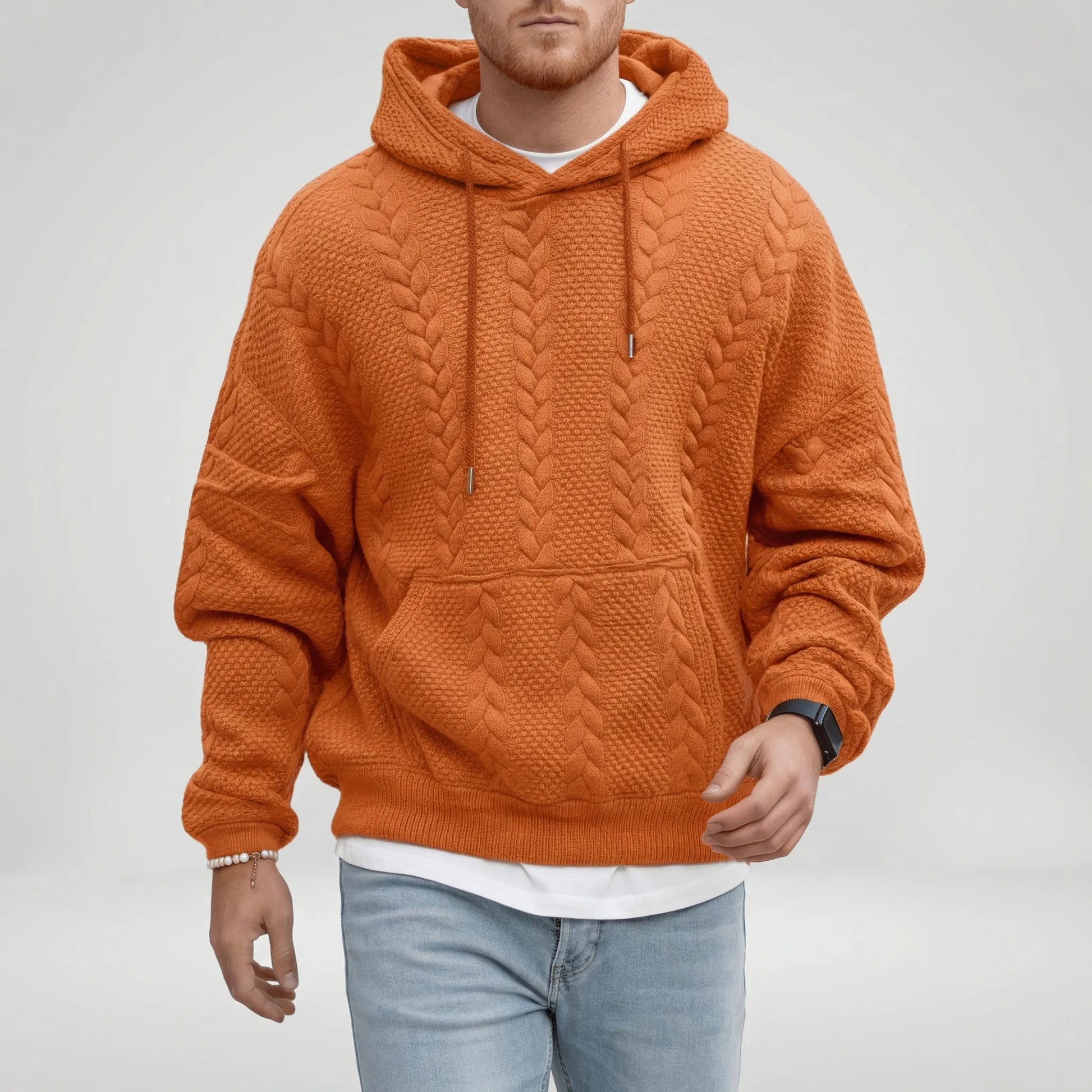 Textured Hooded Jumper - Carlos