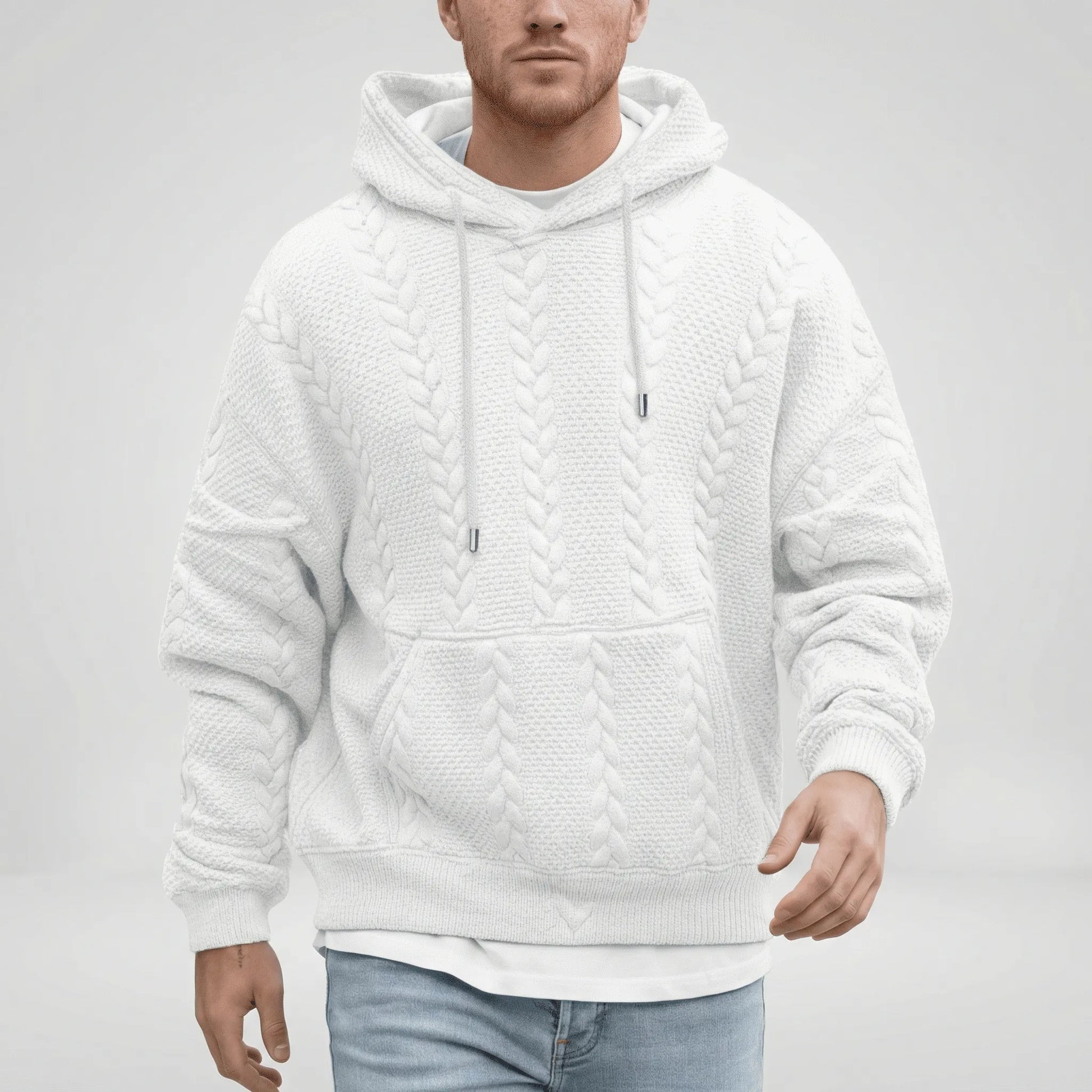 Textured Hooded Jumper - Carlos
