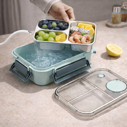 Insulated Food Thermos | Stainless Steel Compartments | Leakproof Lid 2