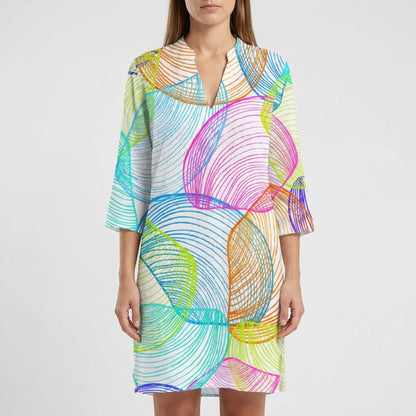 Tie-Dye Print Shirt Dress - Vanessa
