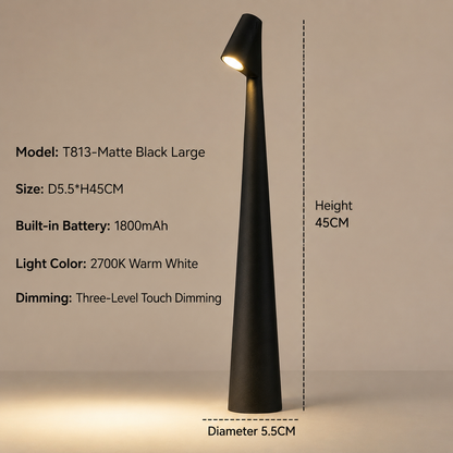 Cordless Designer LED Table Lamp with 3-Level Touch Dimming 18