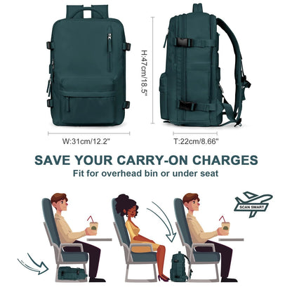 Multifunctional Women's Backpack 35L with USB Port 7