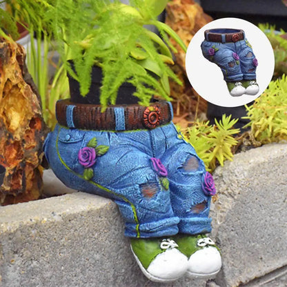 Gardener Resin Succulent Pot Sculpture - GardenBuddy