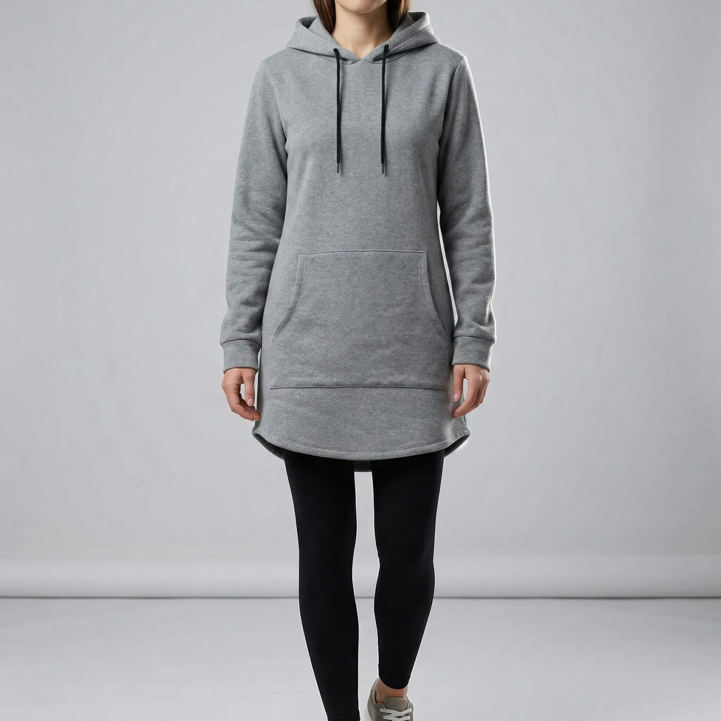 Tunic Dress With Kangaroo Pocket - Pauline