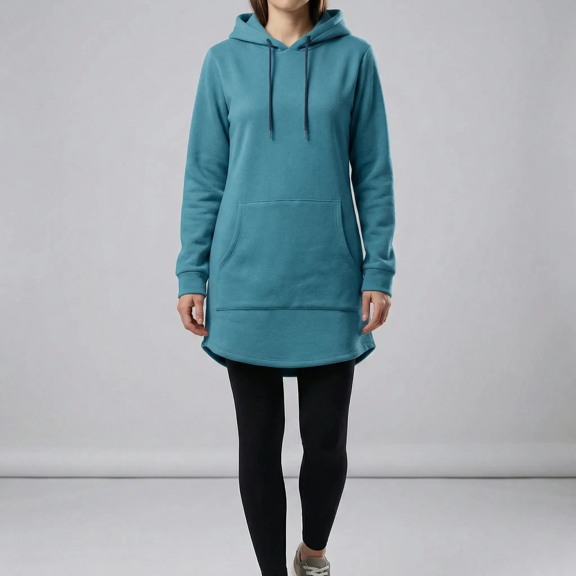 Tunic Dress With Kangaroo Pocket - Pauline