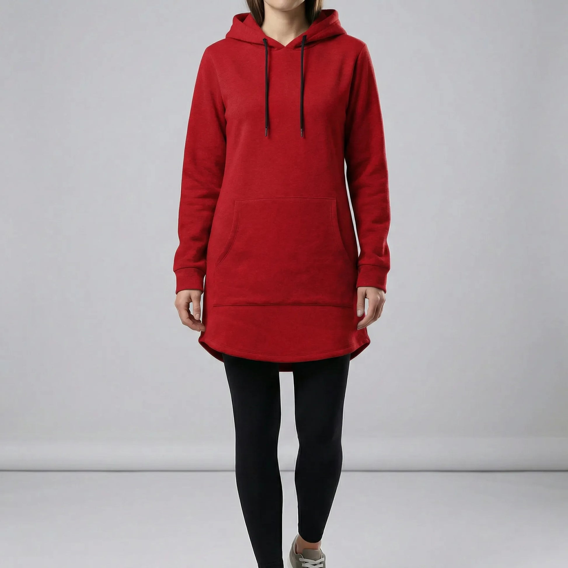 Tunic Dress With Kangaroo Pocket - Pauline