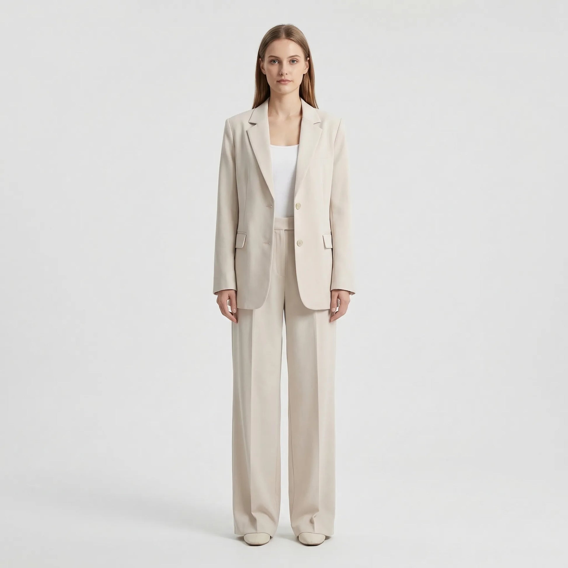 Two-Piece Blazer And Wide-Leg Trouser Set - Margie