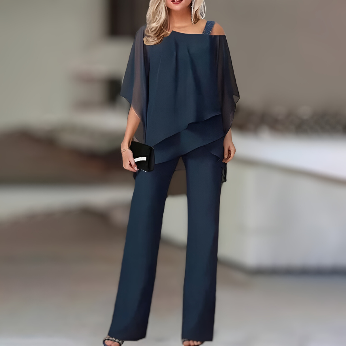 Two-Piece Set With Wide-Leg Trousers - Lula