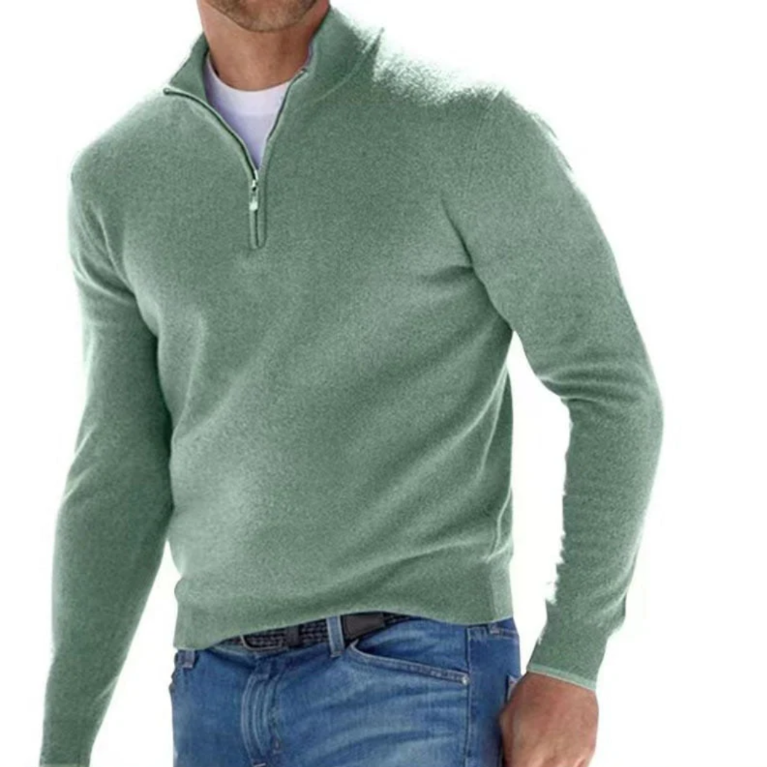 Luxury Men's Zip Sweater - Mason