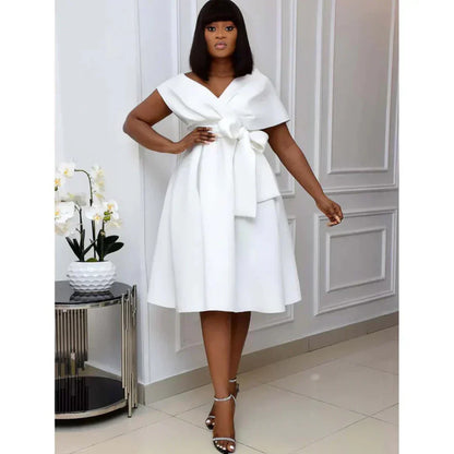 Autumnal A-line mini dress with short sleeves – Naila