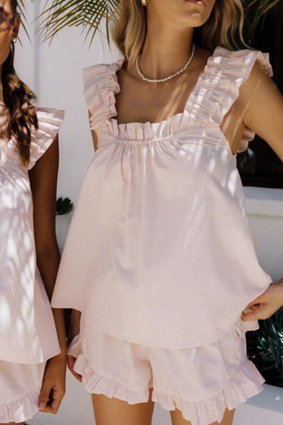 Two-piece ruffle pyjama set for summer – Nia