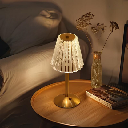 Golden Crystal Table Lamp - Aurora Luxe
