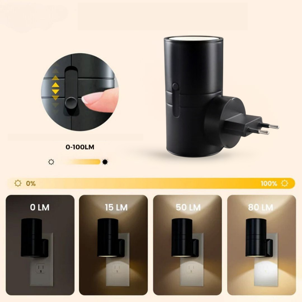 NightLuxe Bauhaus Design Night Lamp - Dimmable LED 10