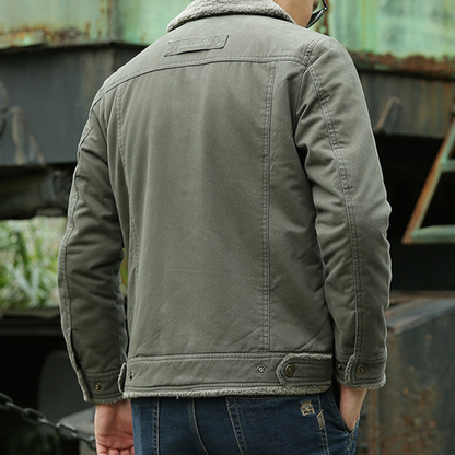 Stylish Men's Jacket with Fur Collar – Lars