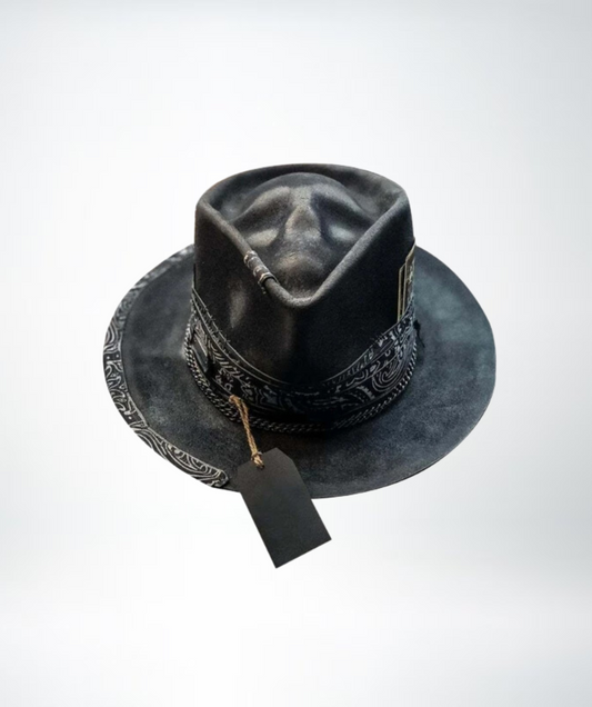 Handmade Skull Hat - Raven