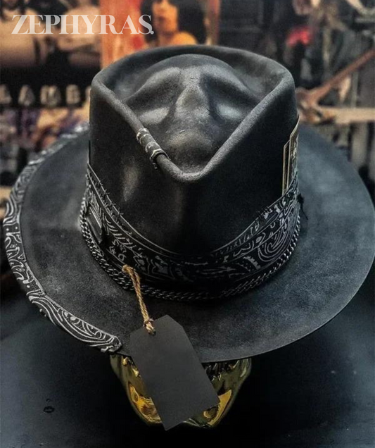Handmade Skull Hat - Raven