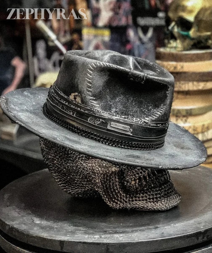 Handmade Skull Hat - Raven