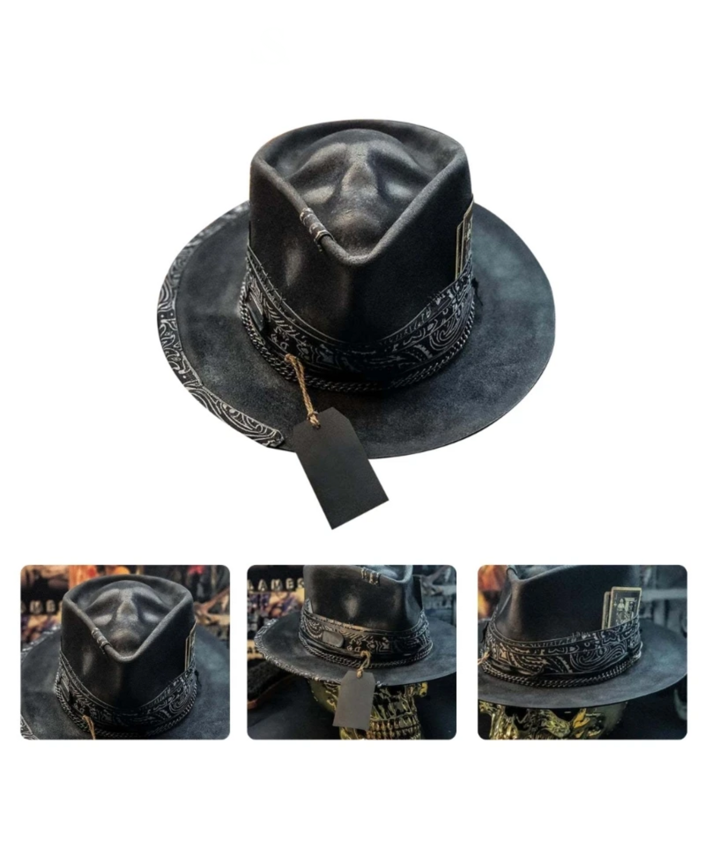 Handmade Skull Hat - Raven