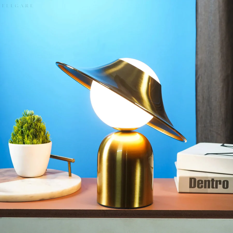 GoldAura Metal Table Lamp - Luxurious Design