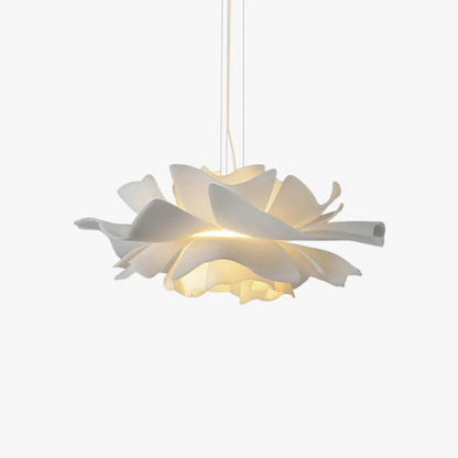 Design Pendant Light Flower White Metal - Sophia