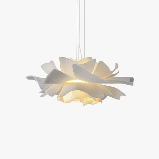 Design Pendant Light Flower White Metal - Sophia