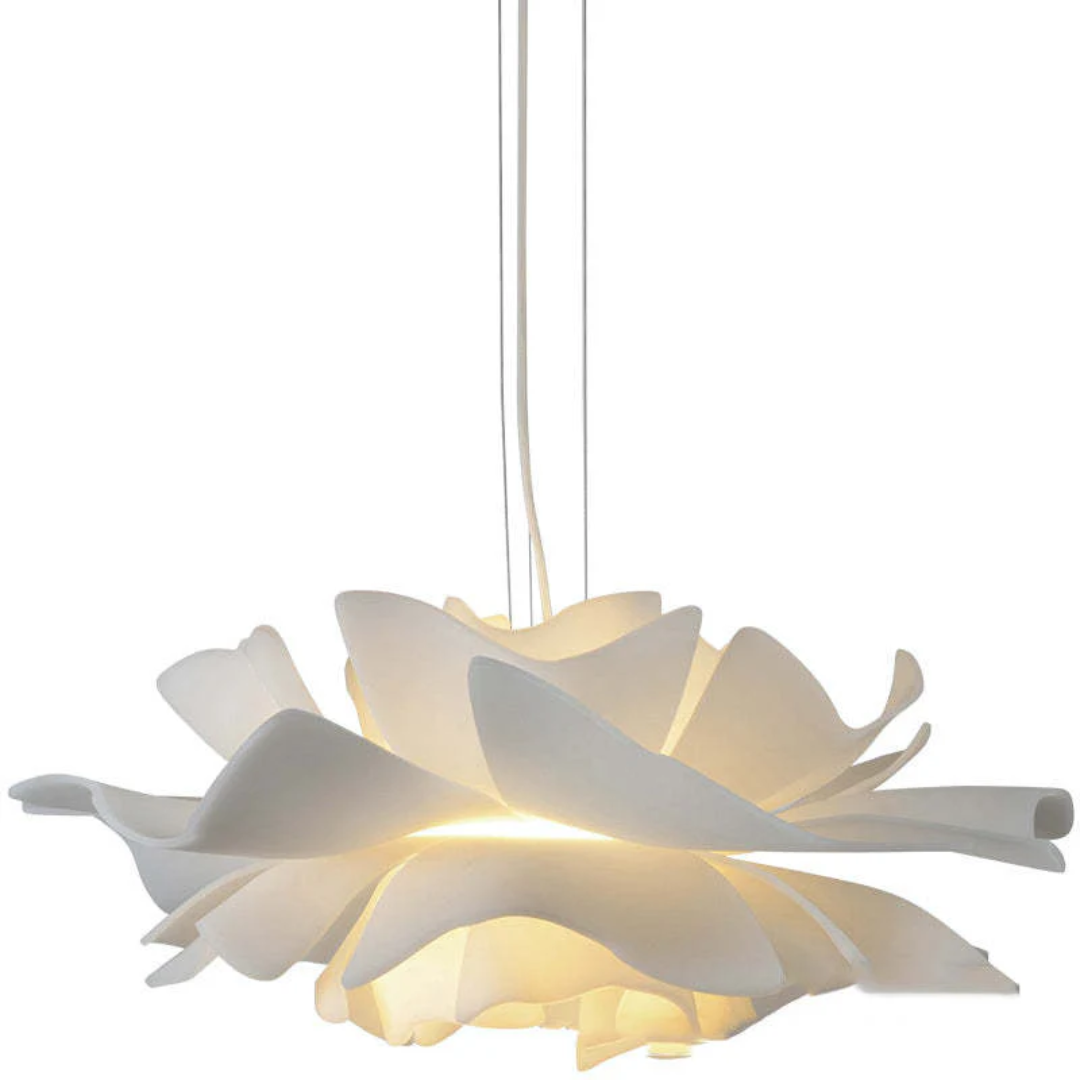 Design Pendant Light Flower White Metal - Sophia